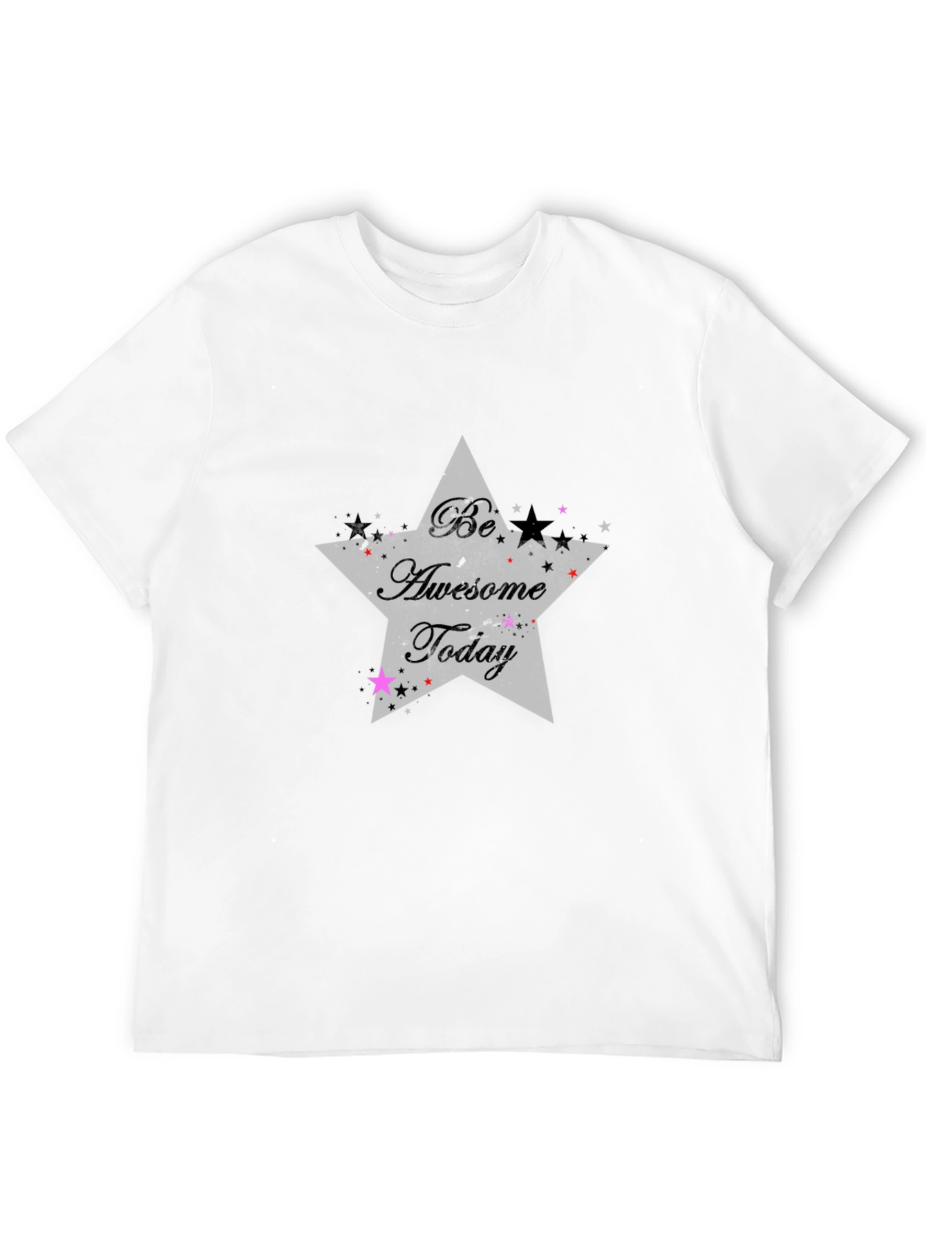 Be Awesome Today Star Graphic Black T-Shirt