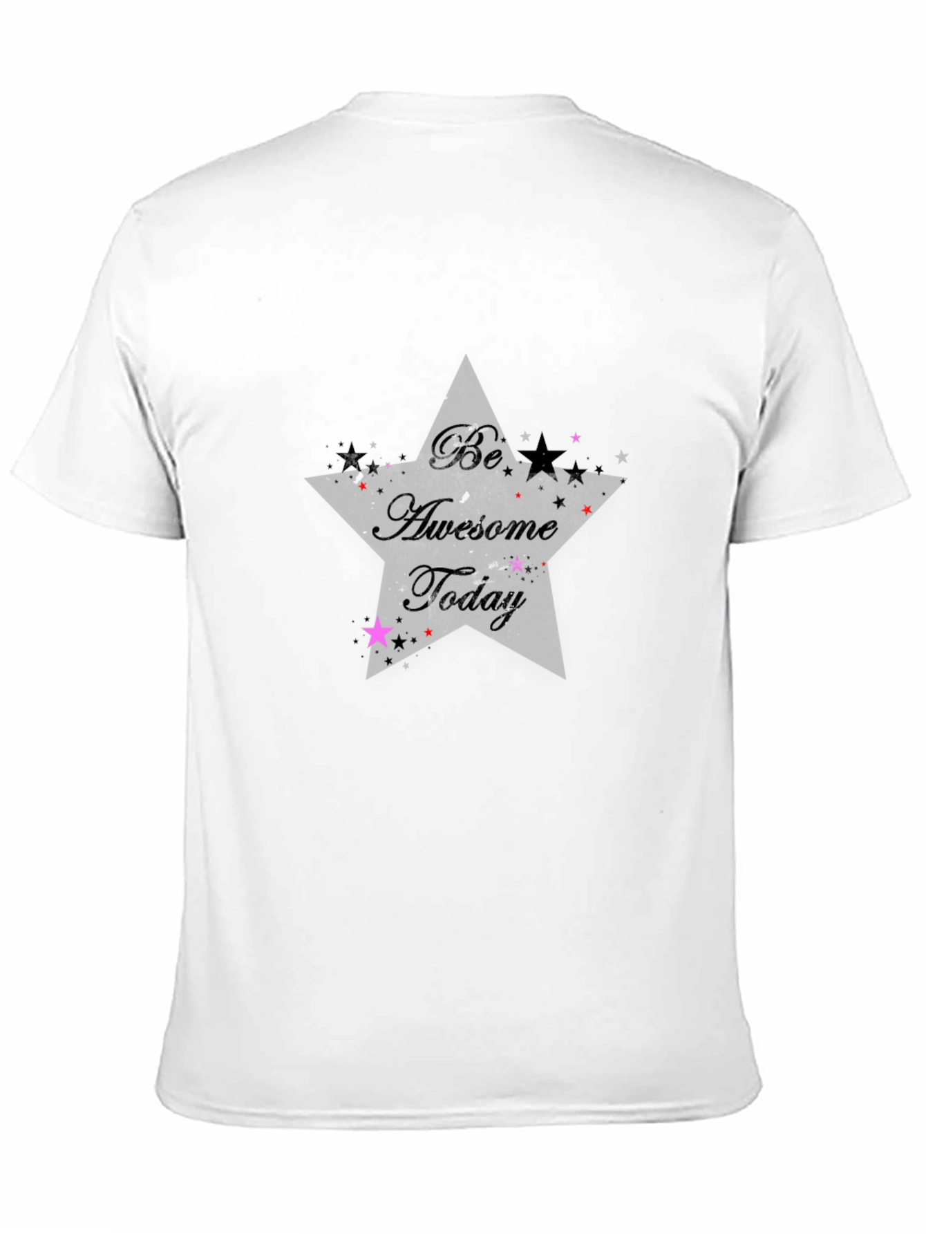 Be Awesome Today Star Graphic Black T-Shirt