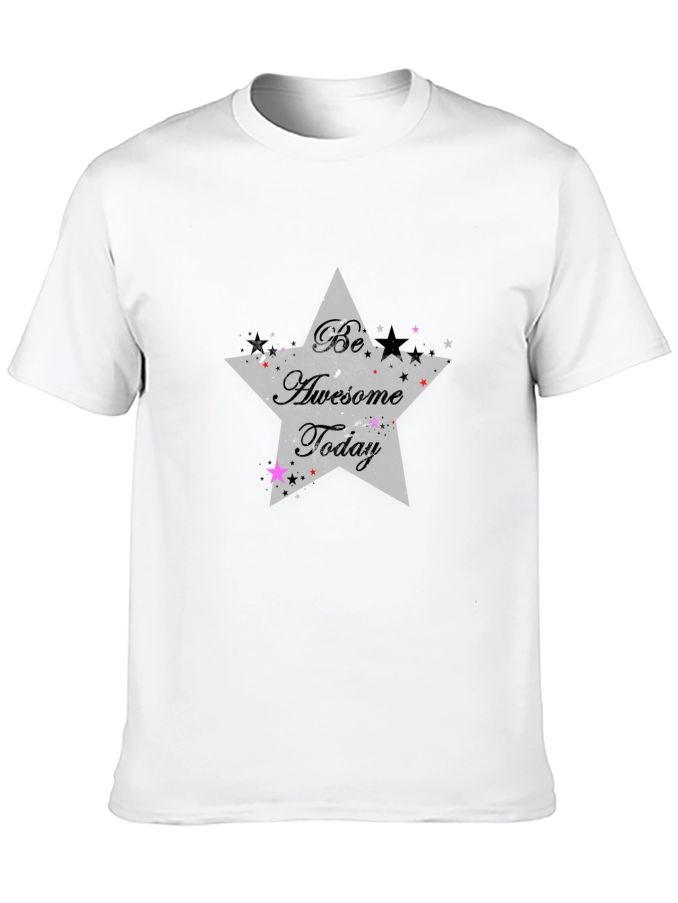 Be Awesome Today Star Graphic Black T-Shirt