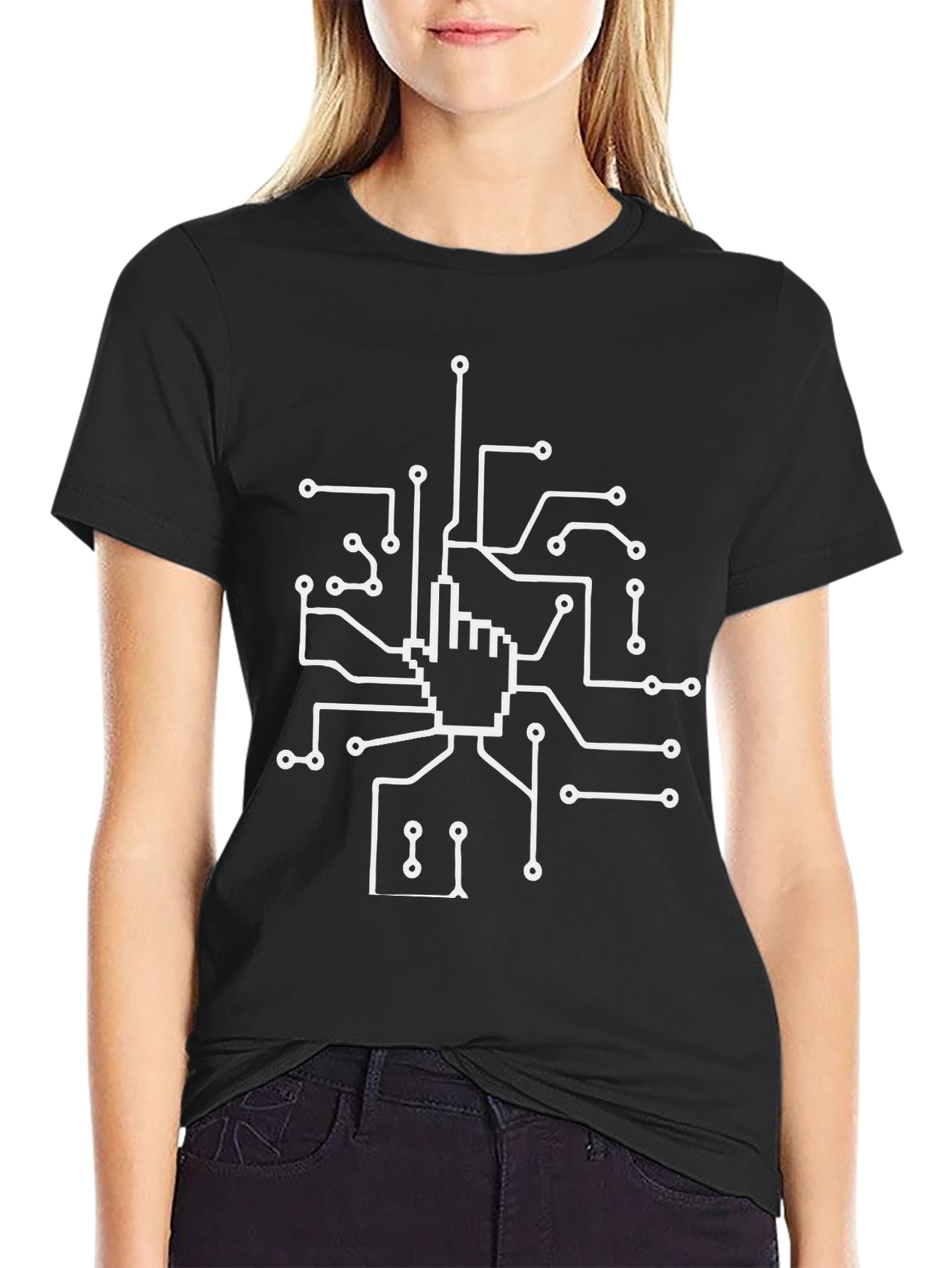 Circuit Hand Graphic T-Shirt - Geek Chic