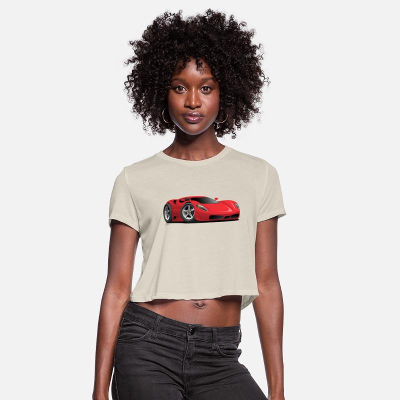 Red Hot European Style Sports-Car Cartoon