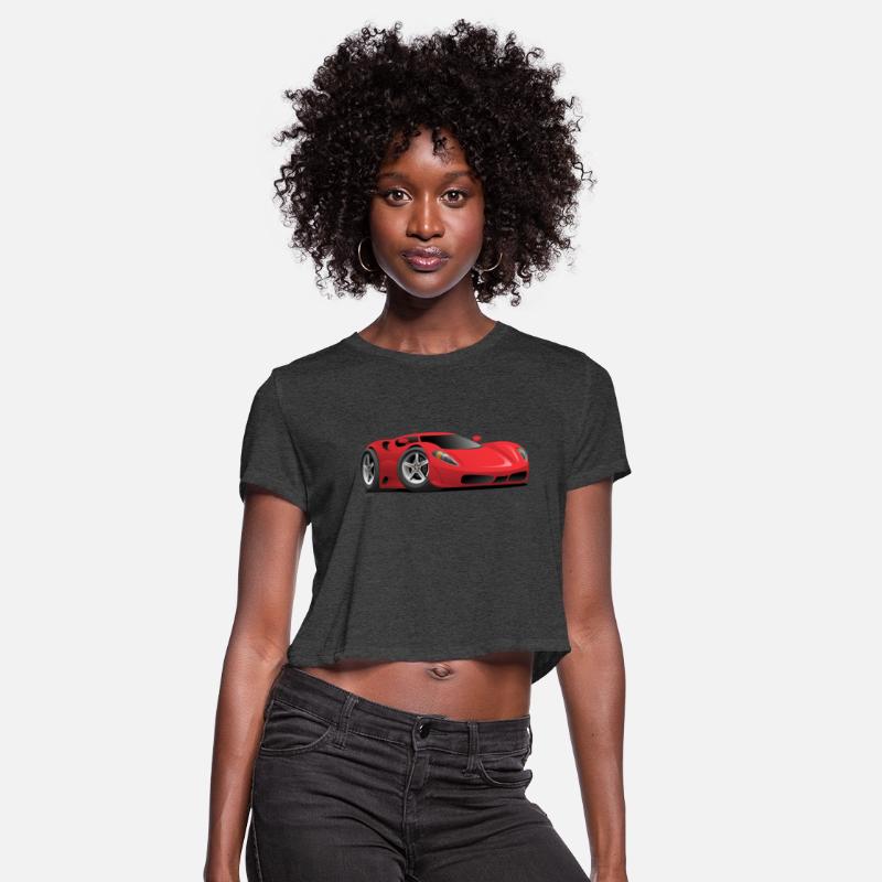 Red Hot European Style Sports-Car Cartoon