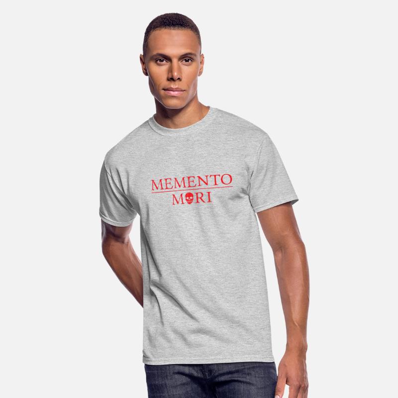 Red Memento Mori Phrase (Latin for Remember Death)