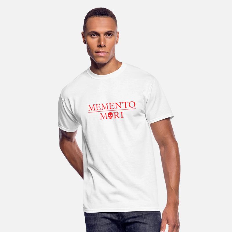 Red Memento Mori Phrase (Latin for Remember Death)
