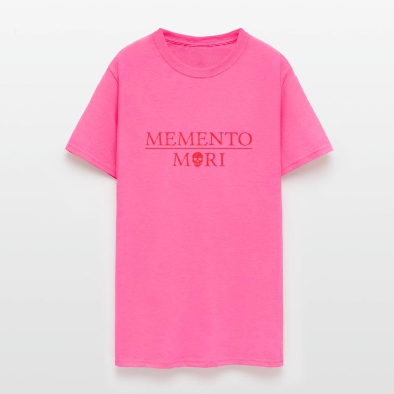 Red Memento Mori Phrase (Latin for Remember Death)