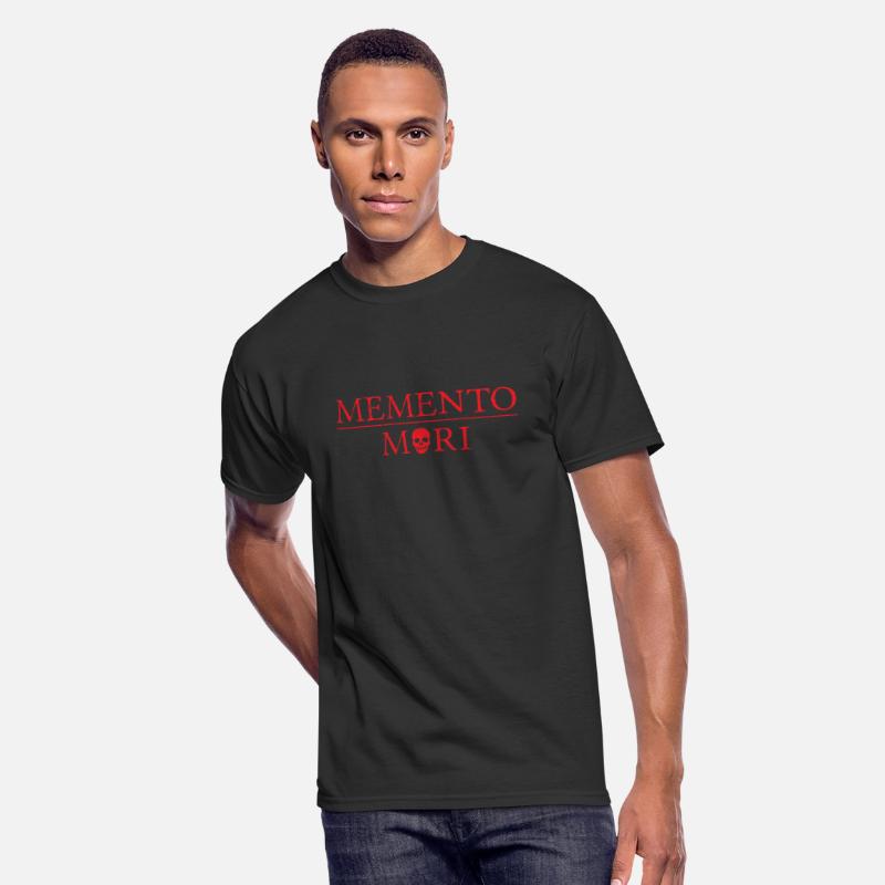 Red Memento Mori Phrase (Latin for Remember Death)