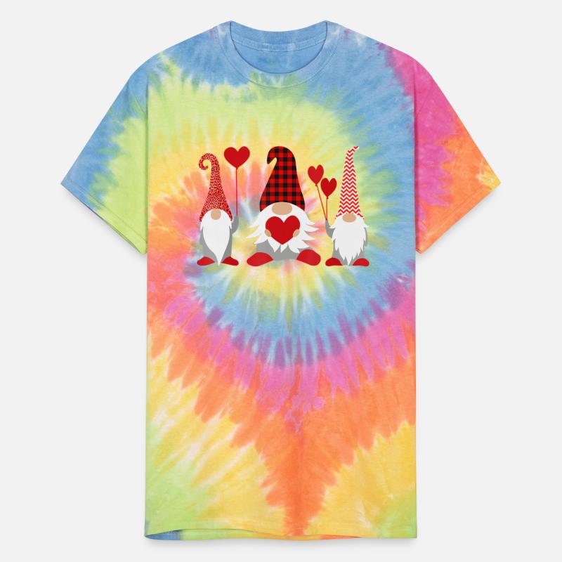 Red Plaid Gnomes Holding Love Heart Valentines Day