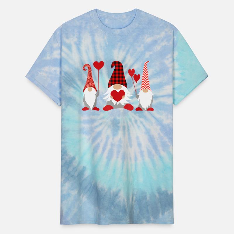 Red Plaid Gnomes Holding Love Heart Valentines Day