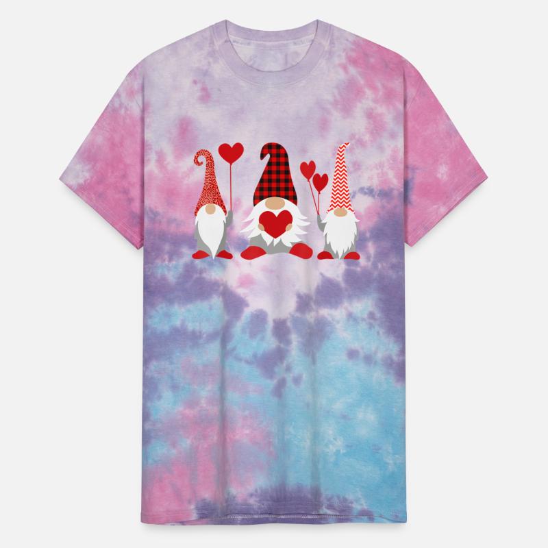 Red Plaid Gnomes Holding Love Heart Valentines Day