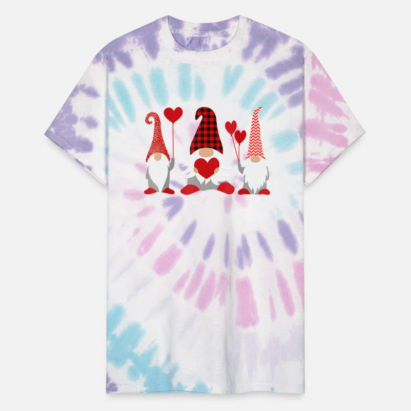 Red Plaid Gnomes Holding Love Heart Valentines Day