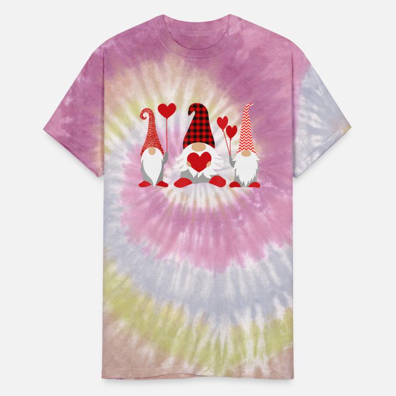 Red Plaid Gnomes Holding Love Heart Valentines Day