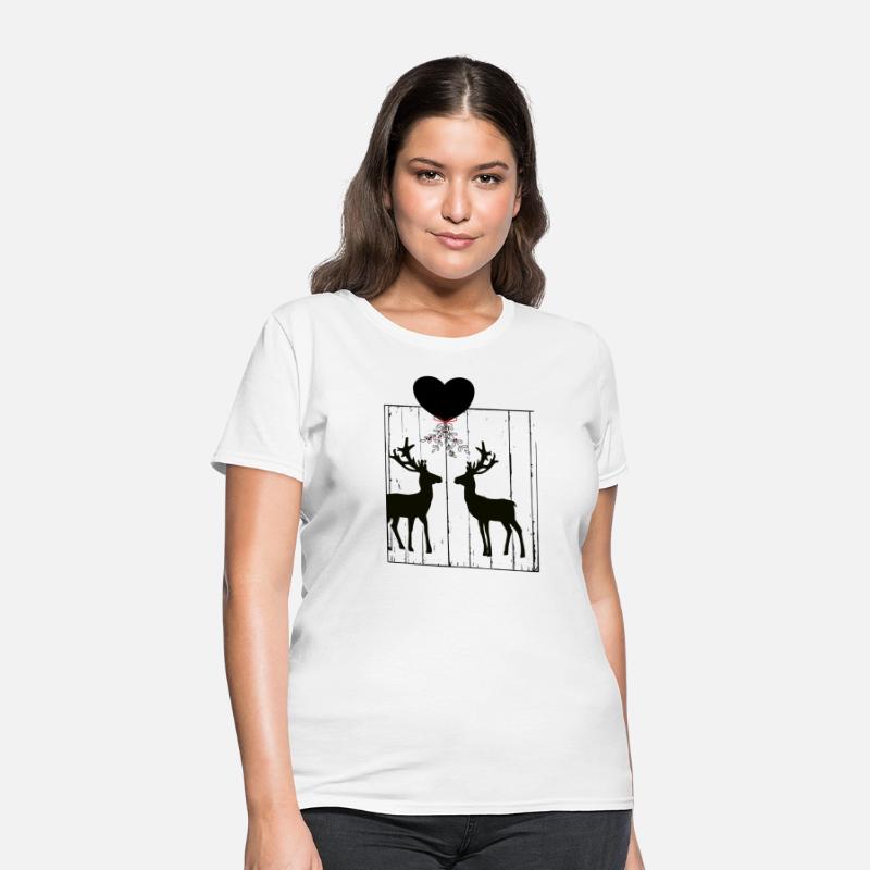 Reindeer love under a mistletoe
