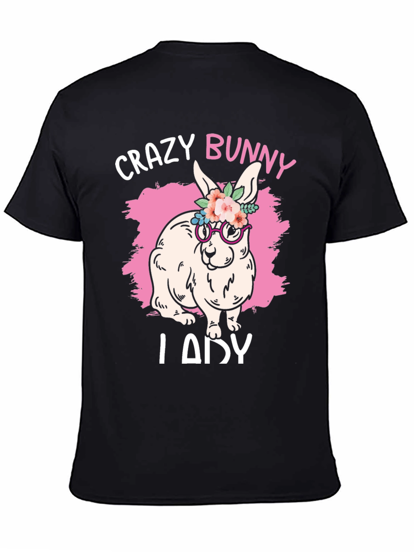 Crazy Bunny Lady T-Shirt - Easter Rabbit Tee