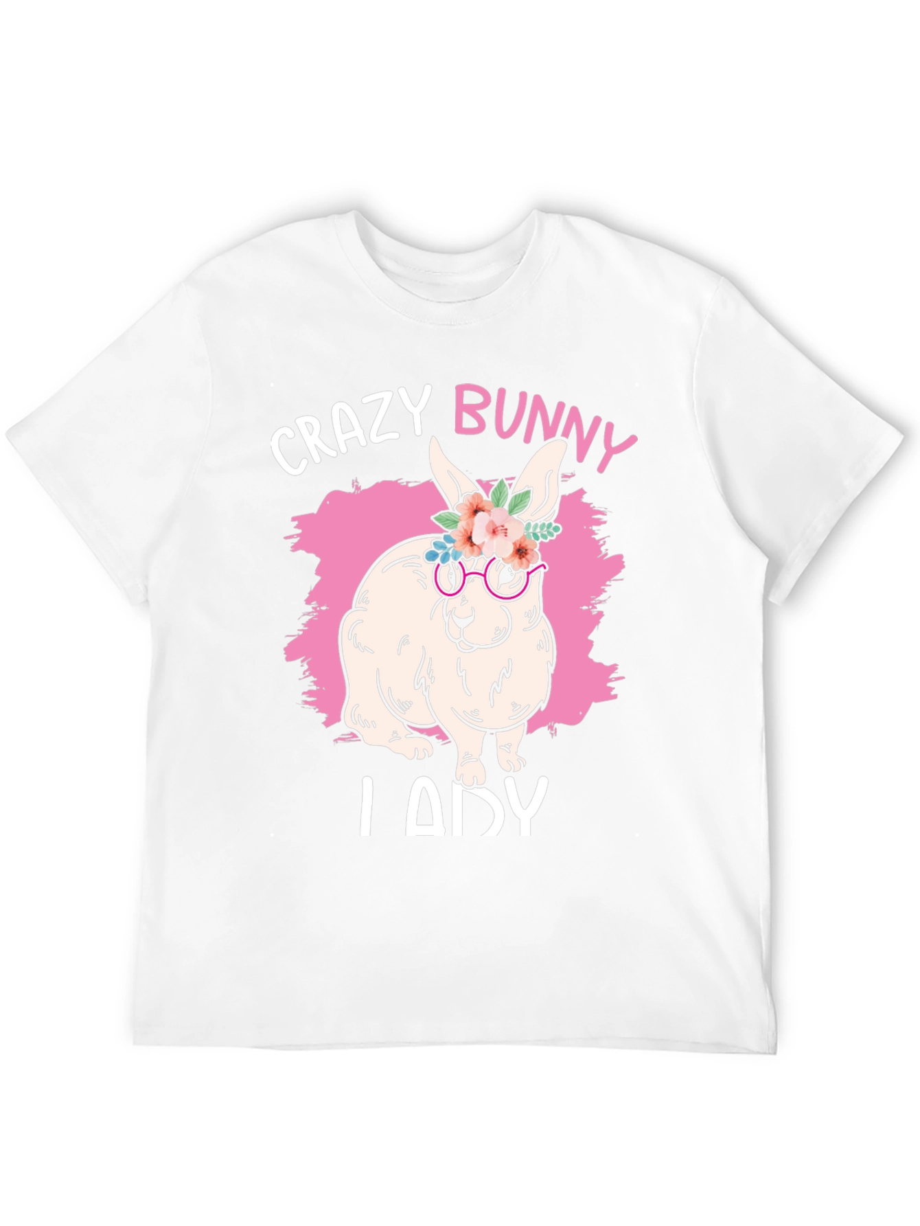 Crazy Bunny Lady T-Shirt - Easter Rabbit Tee