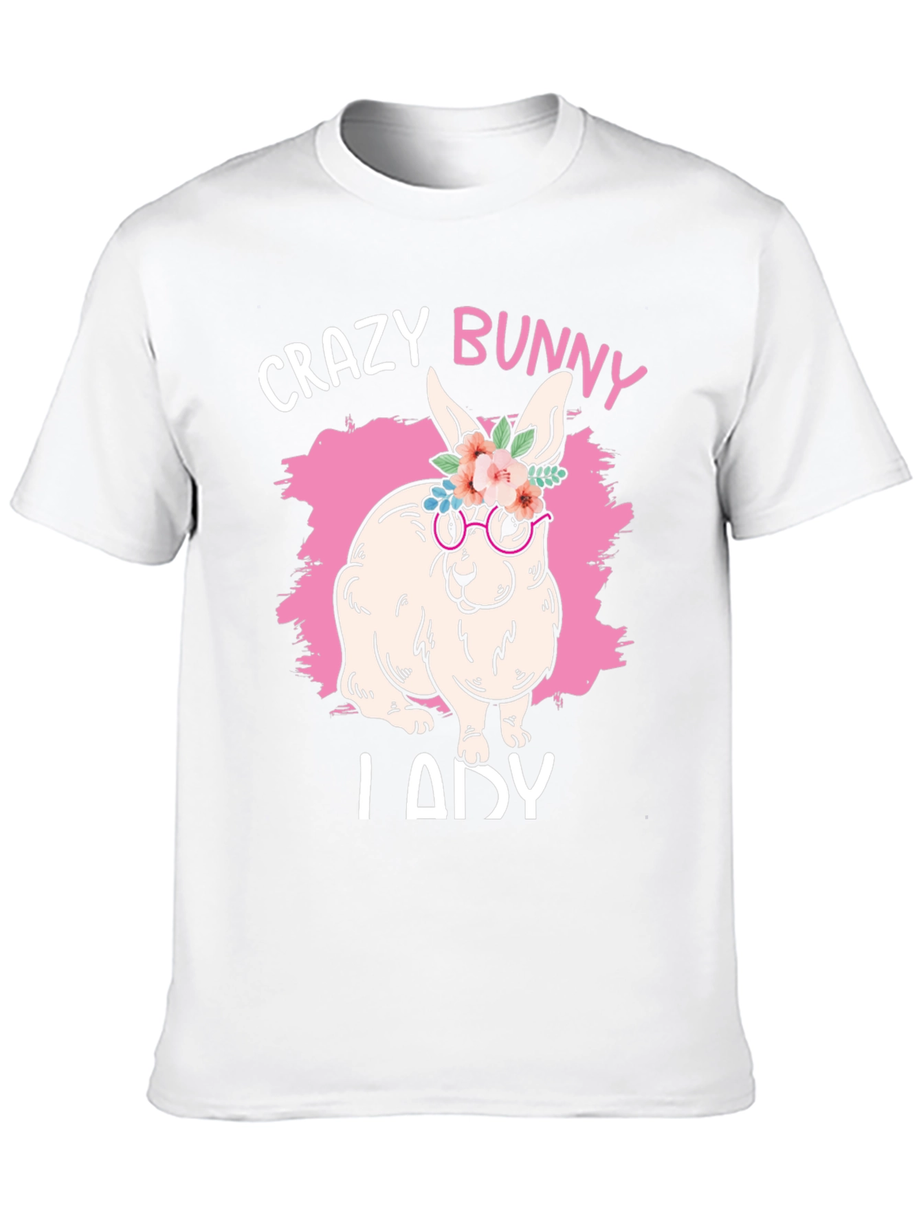 Crazy Bunny Lady T-Shirt - Easter Rabbit Tee