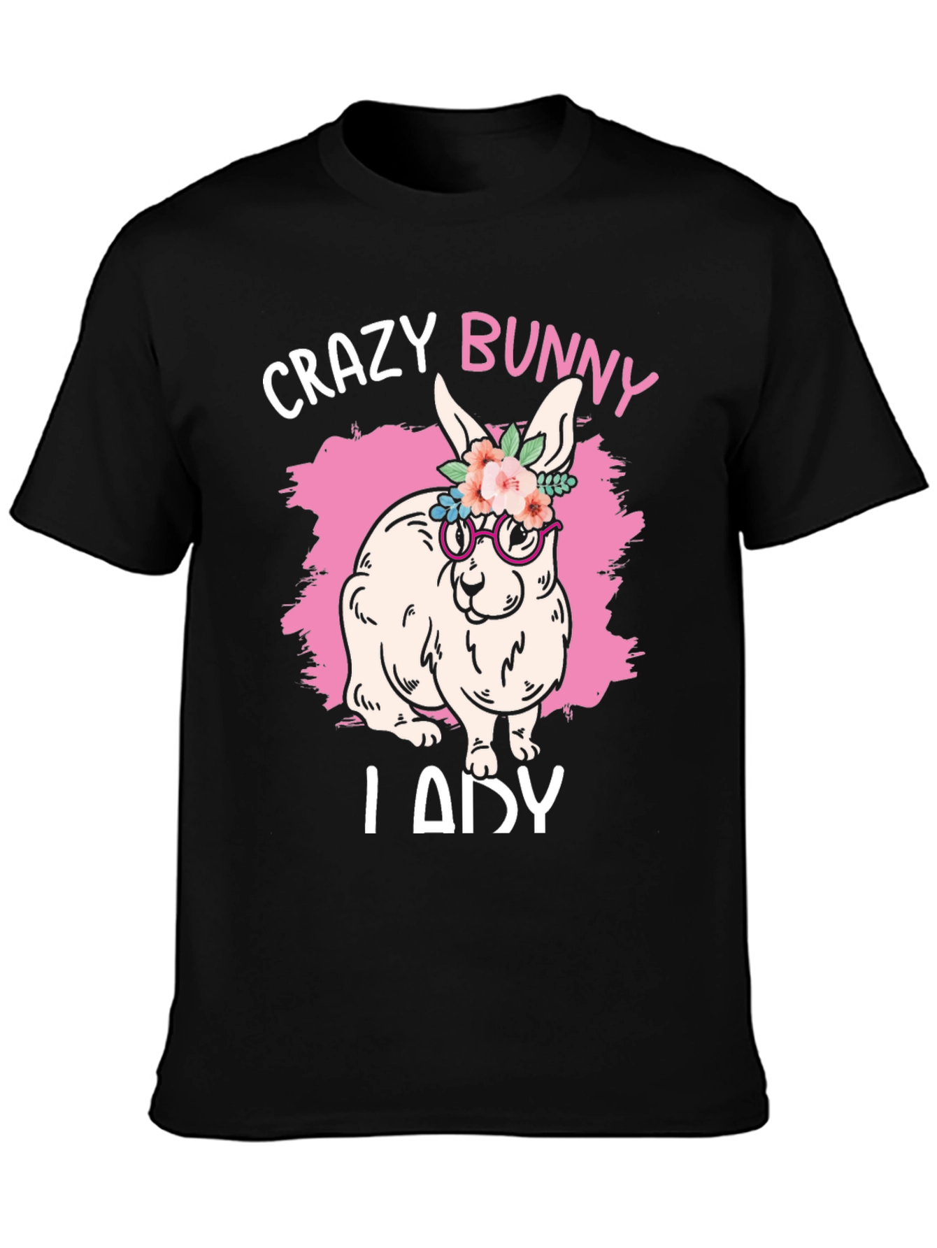 Crazy Bunny Lady T-Shirt - Easter Rabbit Tee
