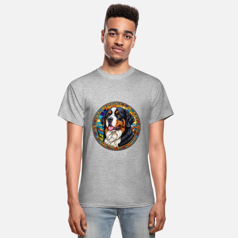 Resplendent Bernese - Stained Glass Canine