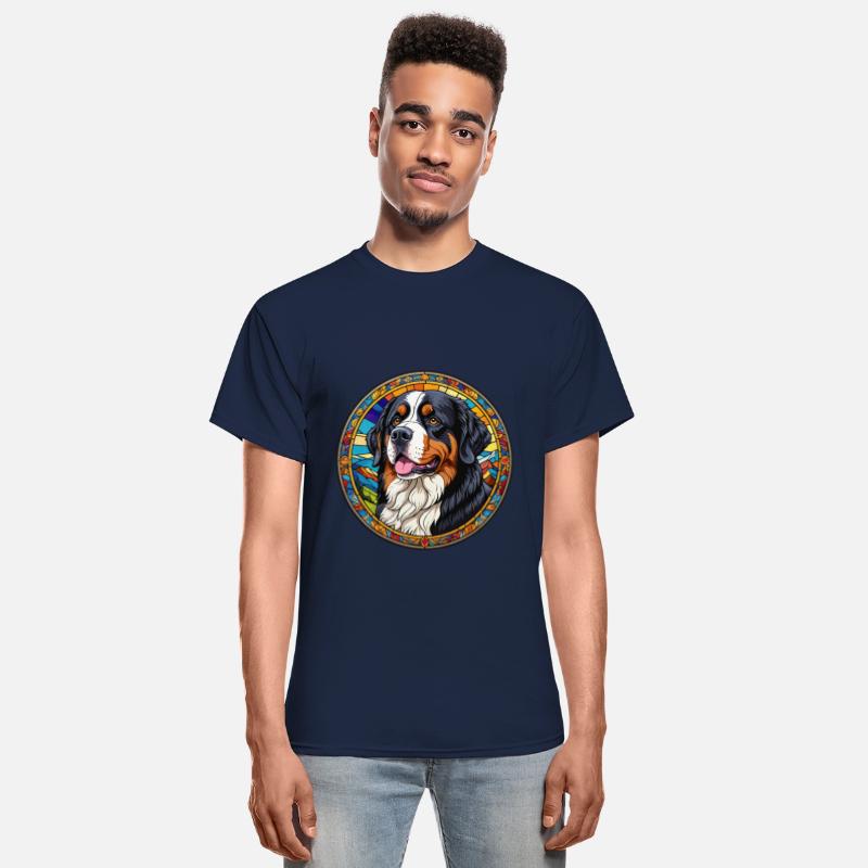Resplendent Bernese - Stained Glass Canine
