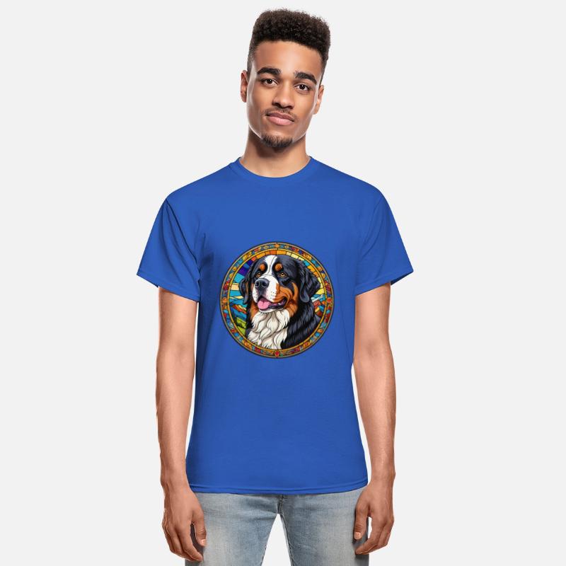 Resplendent Bernese - Stained Glass Canine