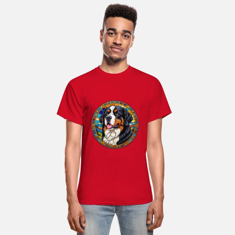 Resplendent Bernese - Stained Glass Canine