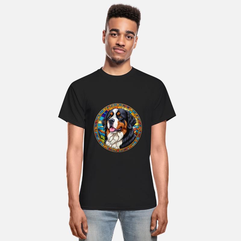 Resplendent Bernese - Stained Glass Canine
