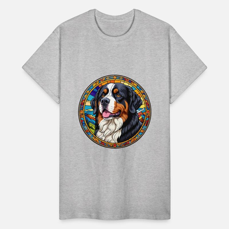 Resplendent Bernese - Stained Glass Canine