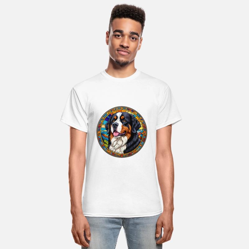 Resplendent Bernese - Stained Glass Canine