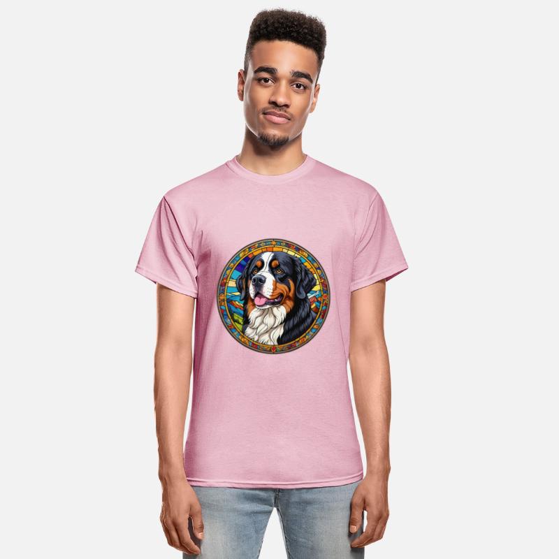 Resplendent Bernese - Stained Glass Canine