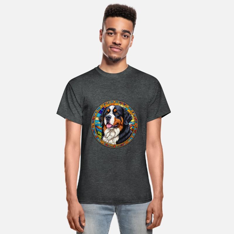 Resplendent Bernese - Stained Glass Canine