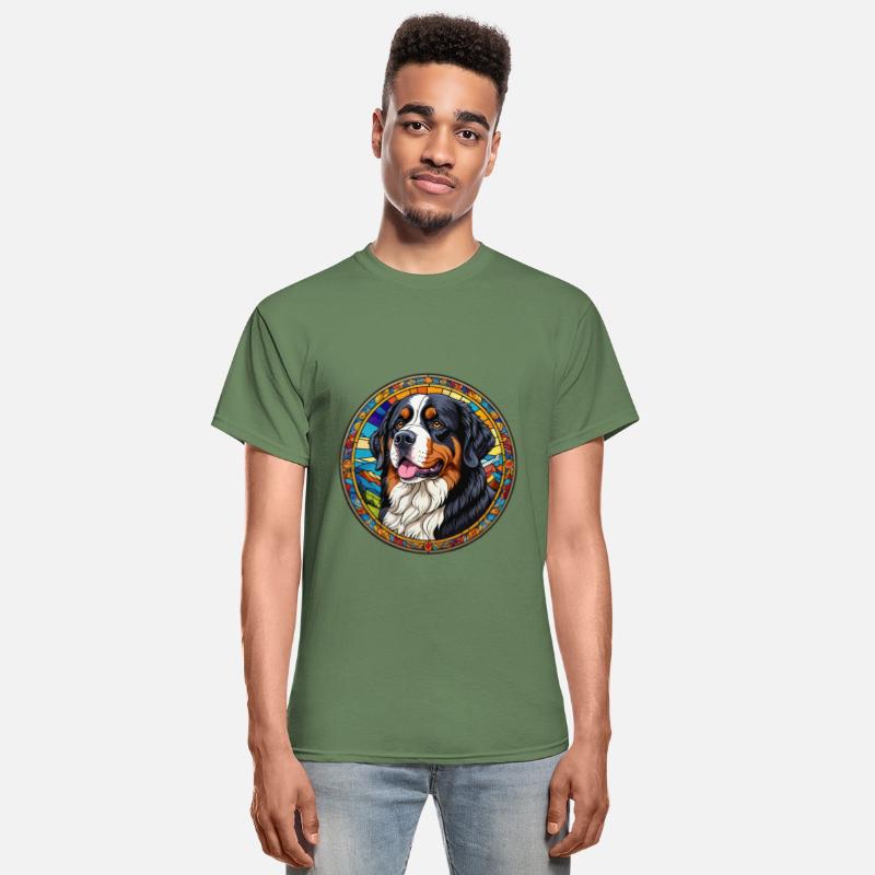 Resplendent Bernese - Stained Glass Canine