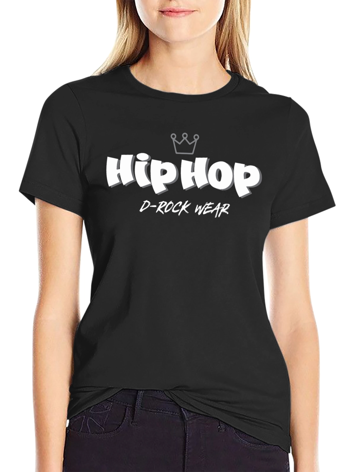 Hip Hop D-Rock Wear Black T-Shirt