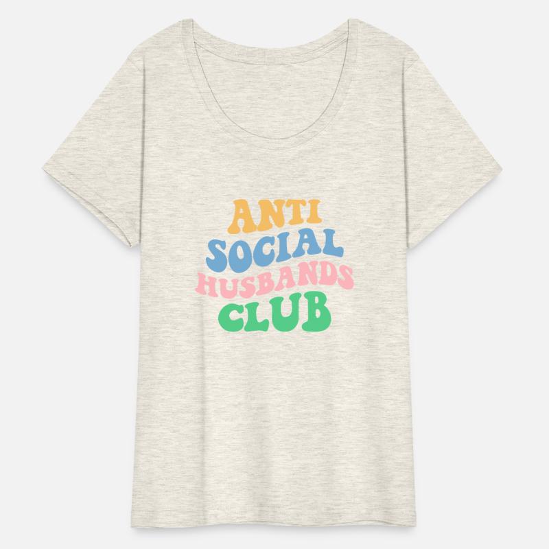 Retro Anti Husbands Club Black Tee New