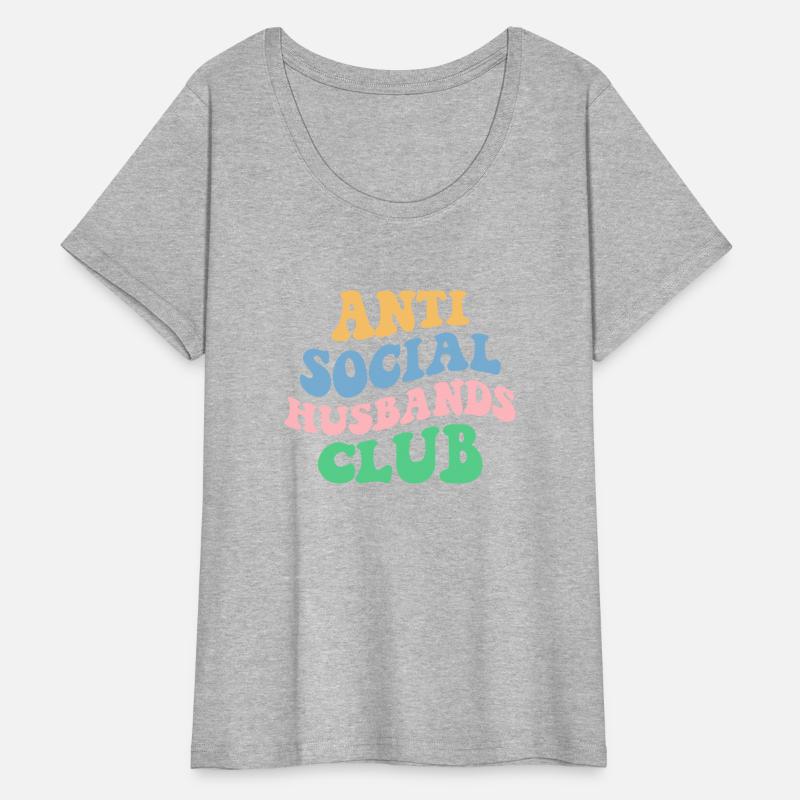 Retro Anti Husbands Club Black Tee New
