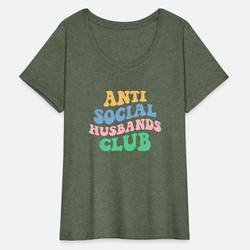 Retro Anti Husbands Club Black Tee New