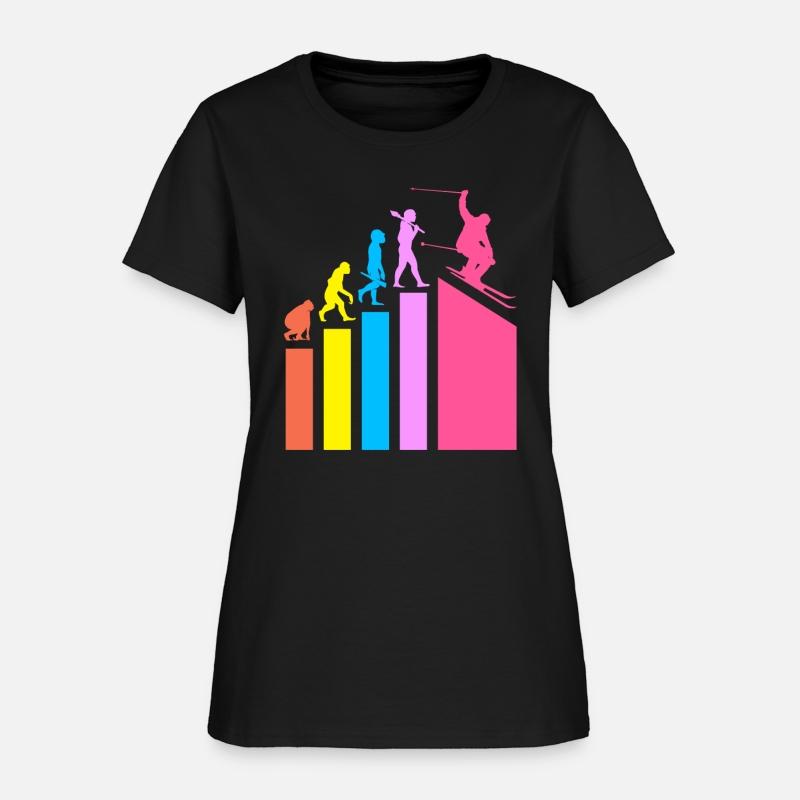 Retro Evolution Ski Skiing Skier