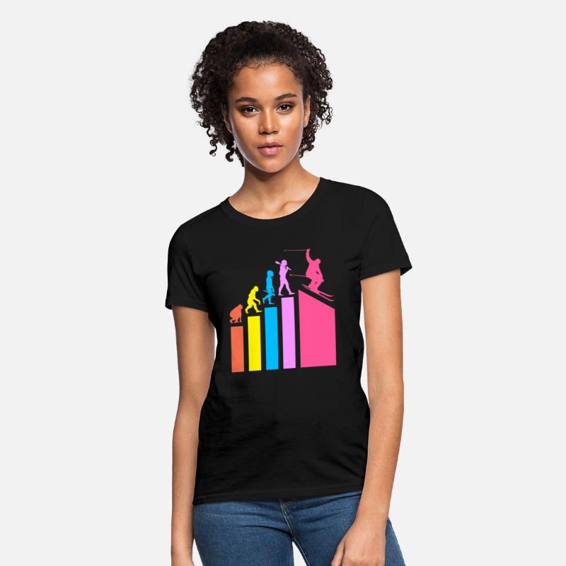 Retro Evolution Ski Skiing Skier