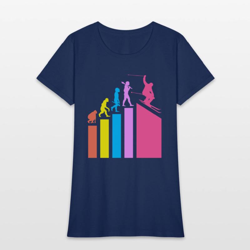 Retro Evolution Ski Skiing Skier