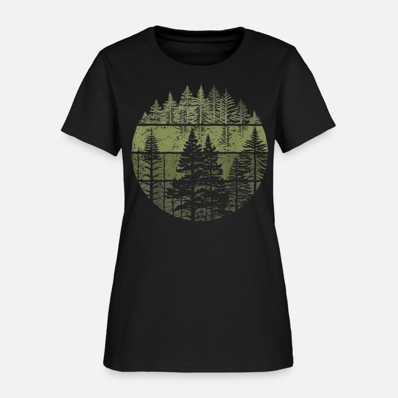 Retro Forest Trees Nature Outdoors Women Men