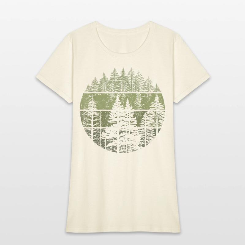 Retro Forest Trees Nature Outdoors Women Men