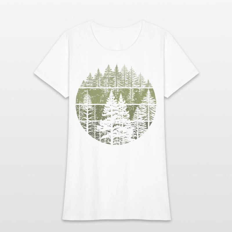 Retro Forest Trees Nature Outdoors Women Men