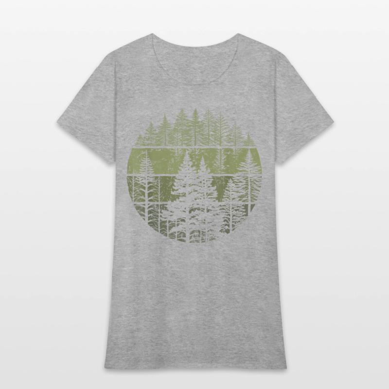 Retro Forest Trees Nature Outdoors Women Men