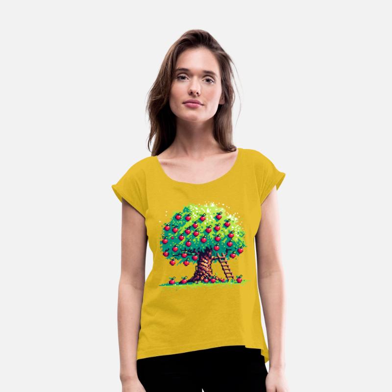 Retro Gaming 8-Bit Apple Tree Art