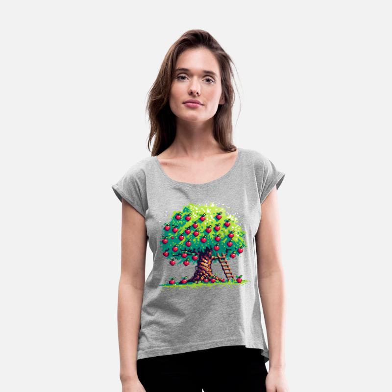 Retro Gaming 8-Bit Apple Tree Art