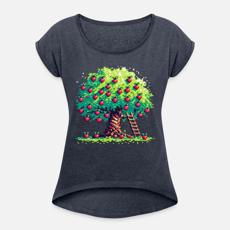Retro Gaming 8-Bit Apple Tree Art