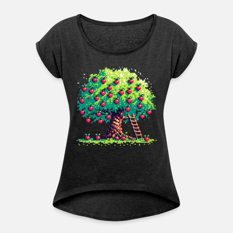 Retro Gaming 8-Bit Apple Tree Art