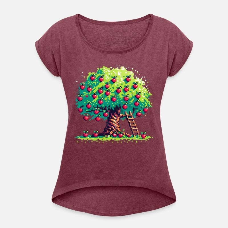 Retro Gaming 8-Bit Apple Tree Art