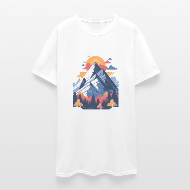 Retro Mountain Sunset