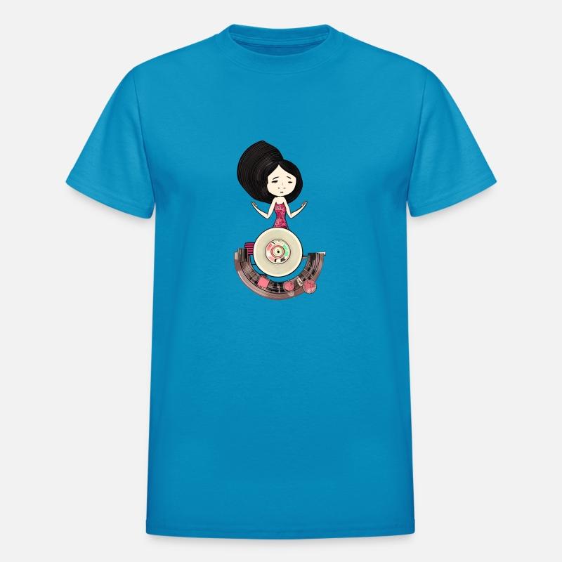 Retro Style Female Disc Jockey.