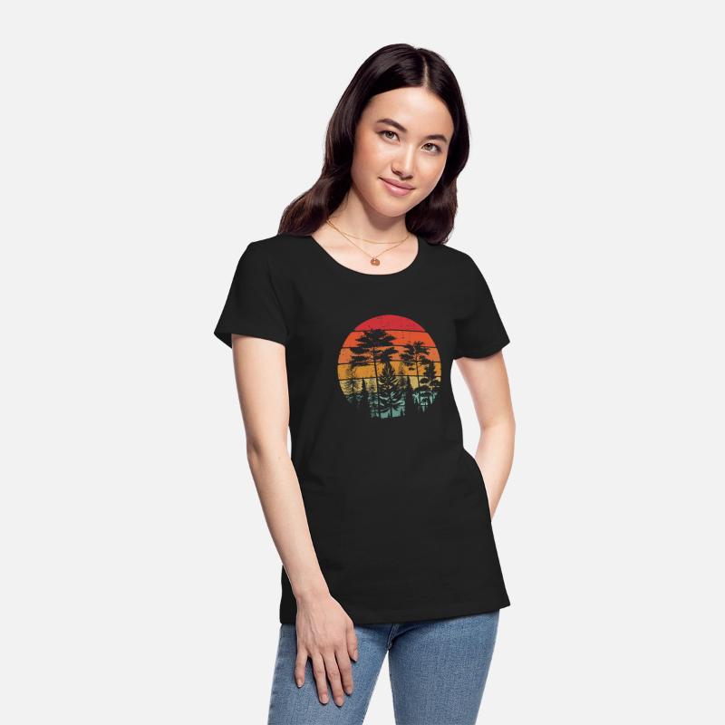 Retro Style Wildlife Trees Outdoors Nature Forest