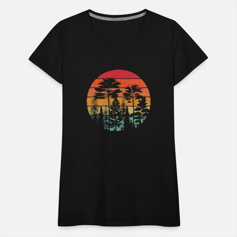 Retro Style Wildlife Trees Outdoors Nature Forest